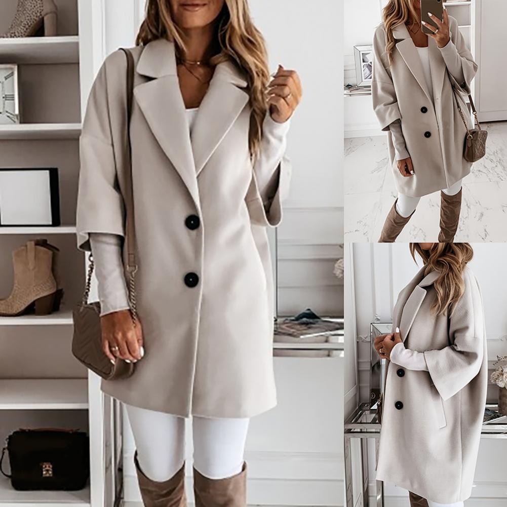 COSS Mantel | Elegante trendy oversized double breasted lange jas voor vrouwen