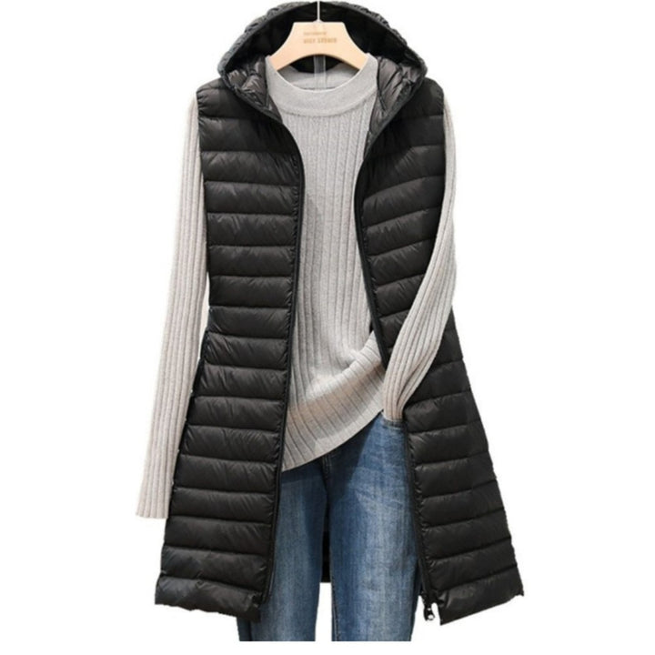 Fiona Lange Bodywarmer | Comfortabele, elegante, lange gevoerde jas