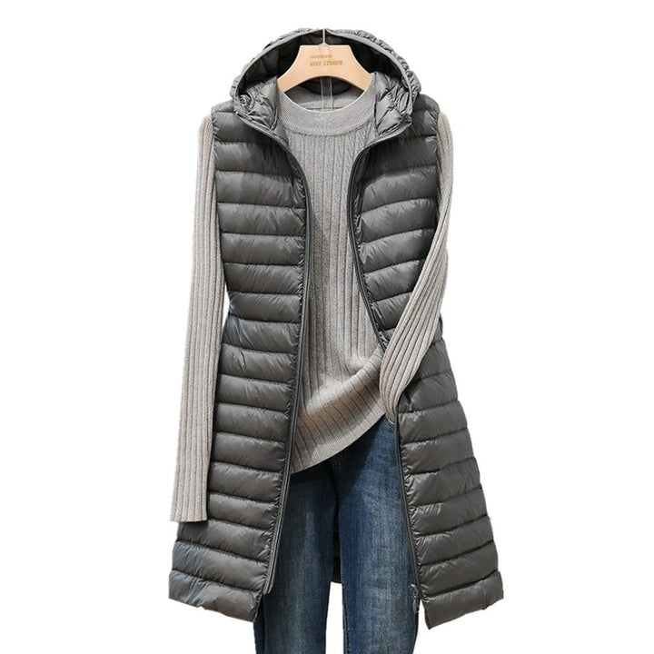 Fiona Long Bodywarmer | Comfortabele, elegante, lange gevoerde jas