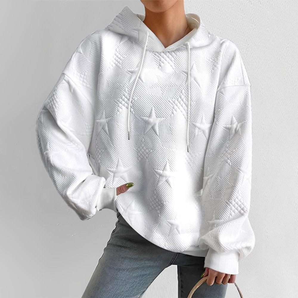 Givanni Hoodie | Trendy warme oversized hoodie met sterrenprint en capuchon