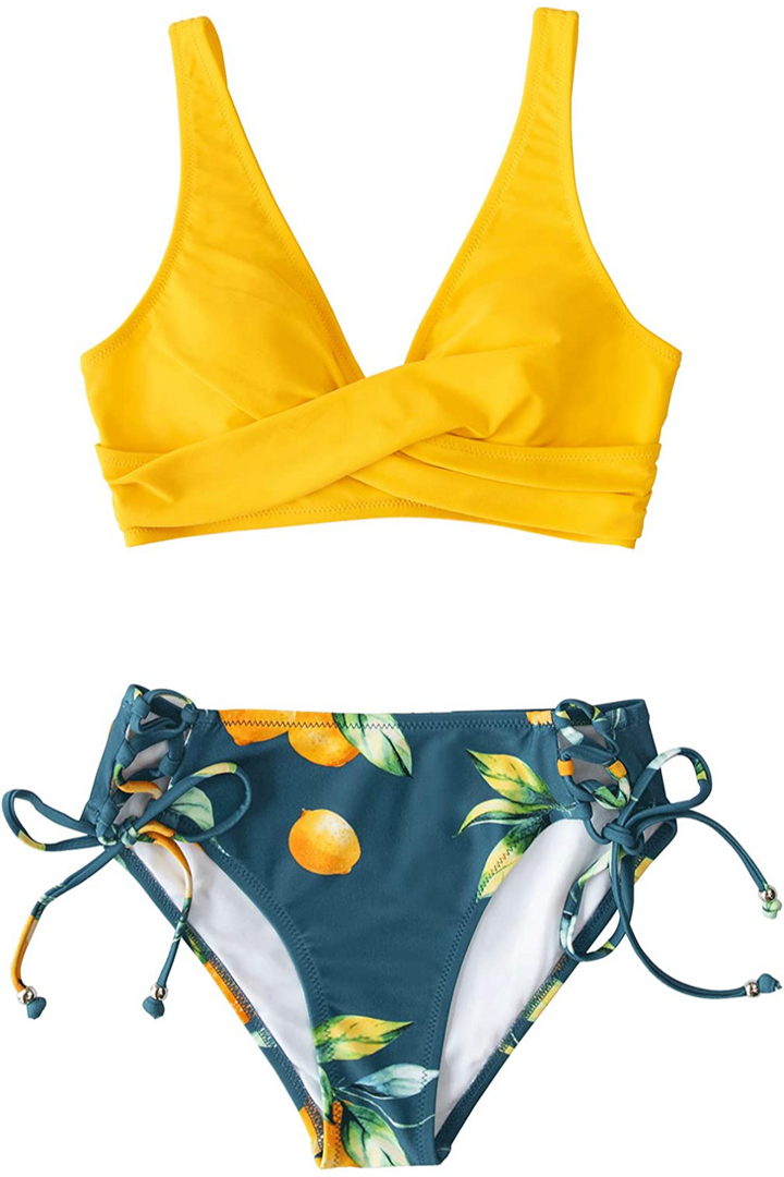 Lemon Swim Bikini | Sublieme bikini met citroen detail en bandjes een de achterkant