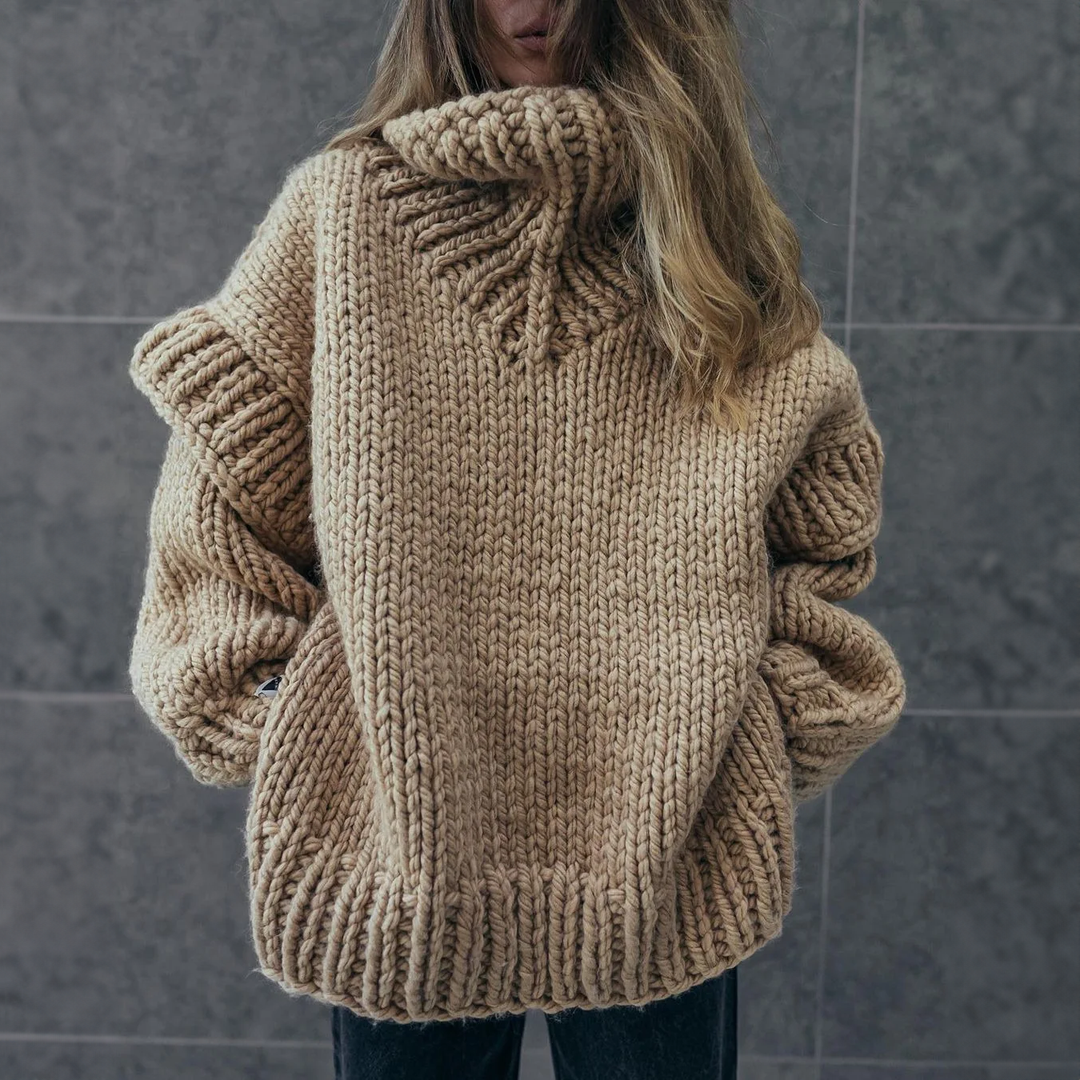MaxMila Sweater | Elegante gebreide oversized coltrui voor dames