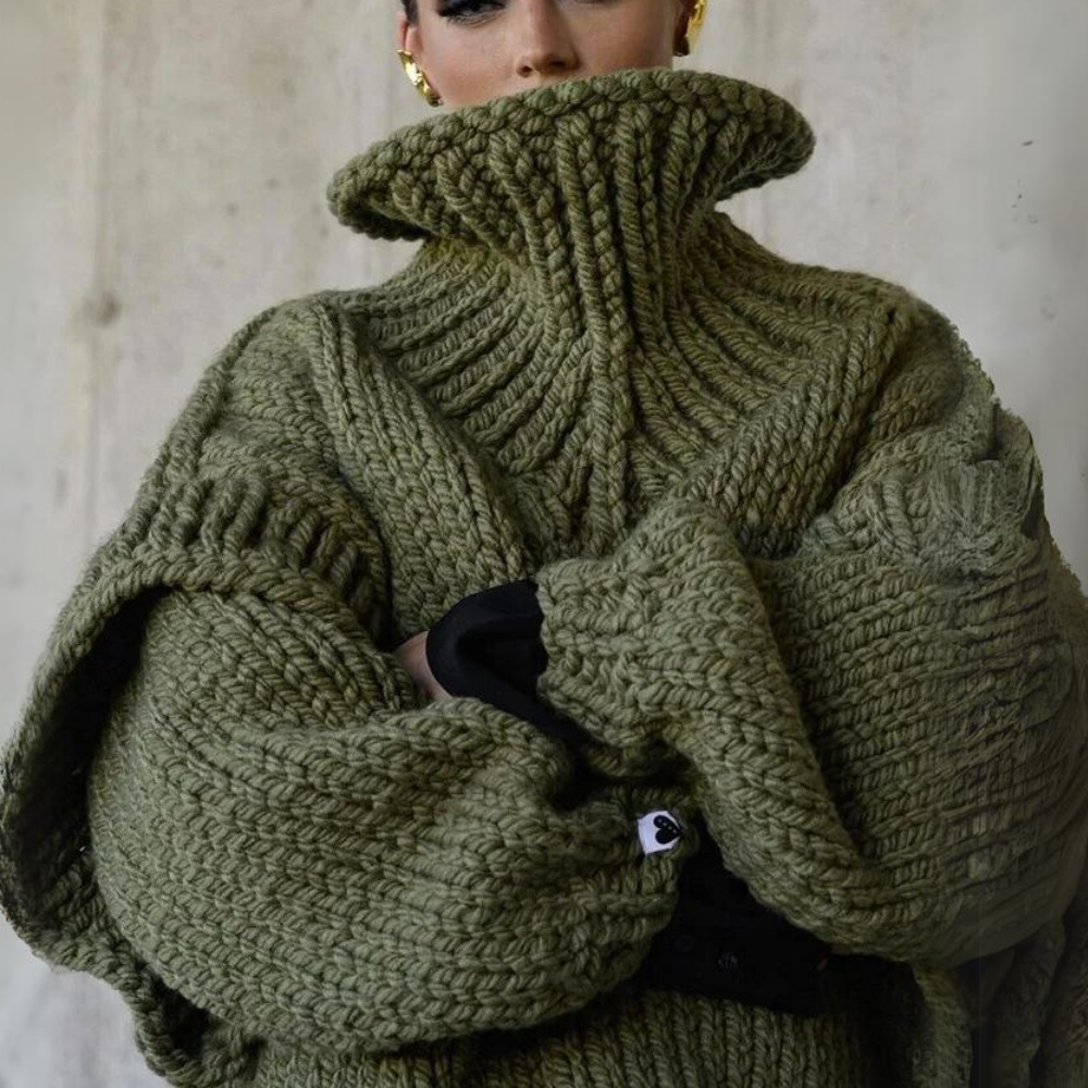 MaxMila Sweater | Elegante gebreide oversized coltrui voor dames