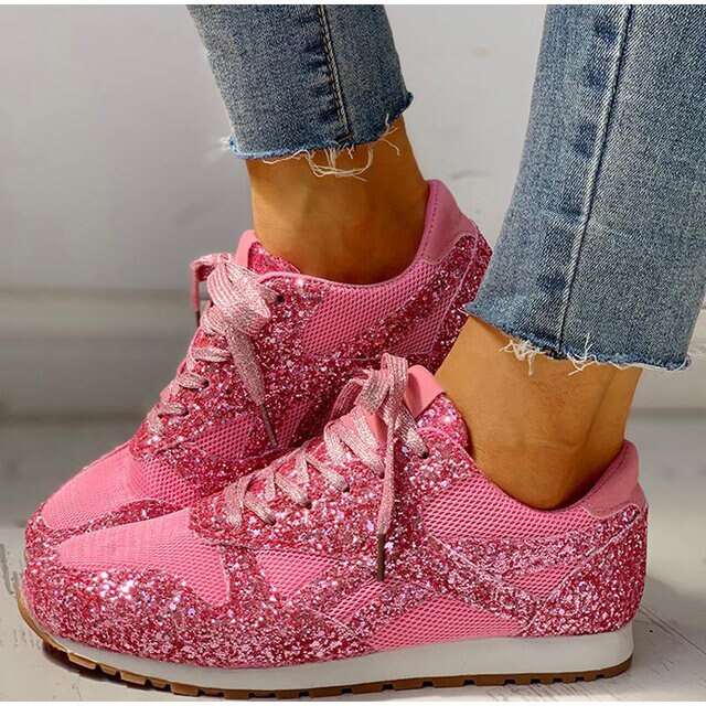 Mirella Glitter Sneakers | Hippe damessschoenen voor de feestdagen