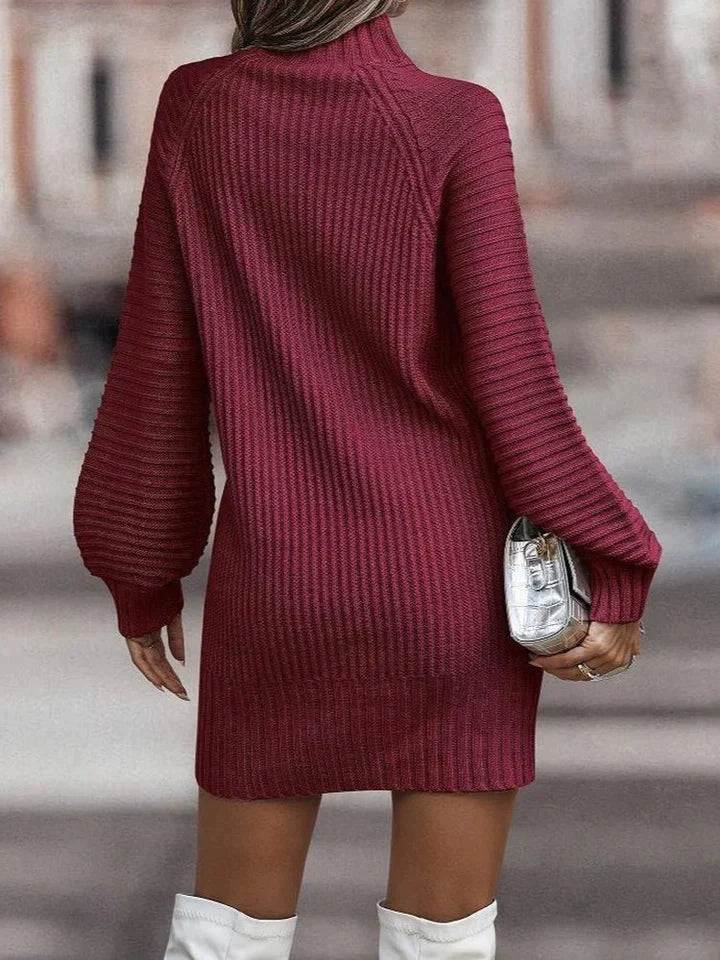 Nikki Sweater Dress | Elegante lange coltrui/jurk voor dames
