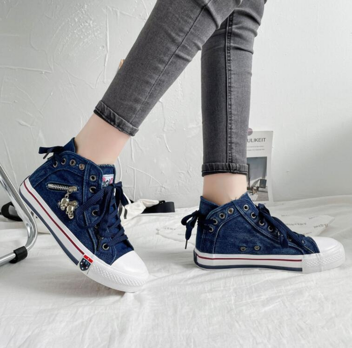 Mirella ComfyStars | Trendy half hoge sneakers met veters voor dames