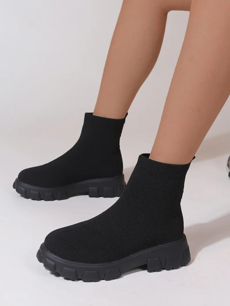 Carolina Sneakers | Trendy comfortabele Mesh laarzen/sneakers met hoge zool voor vrouwen