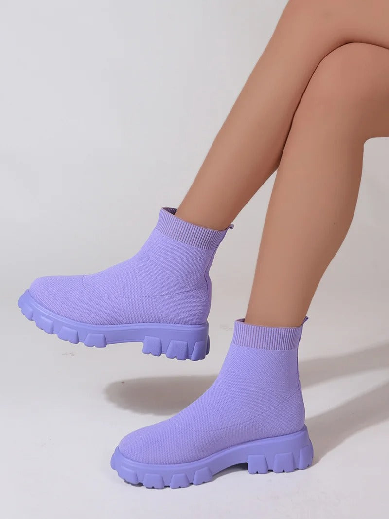 Carolina Sneakers | Trendy comfortabele Mesh laarzen/sneakers met hoge zool voor vrouwen