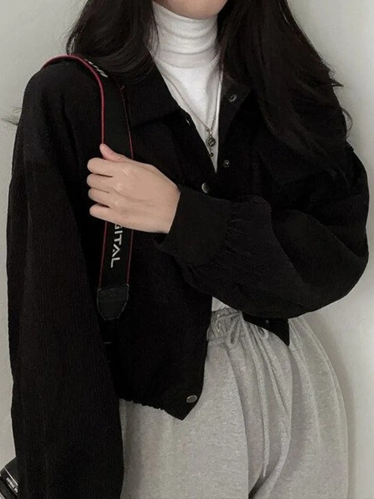 Marlena Cordjack | Trendy, korte oversized lentejas van ribfluweel voor dames