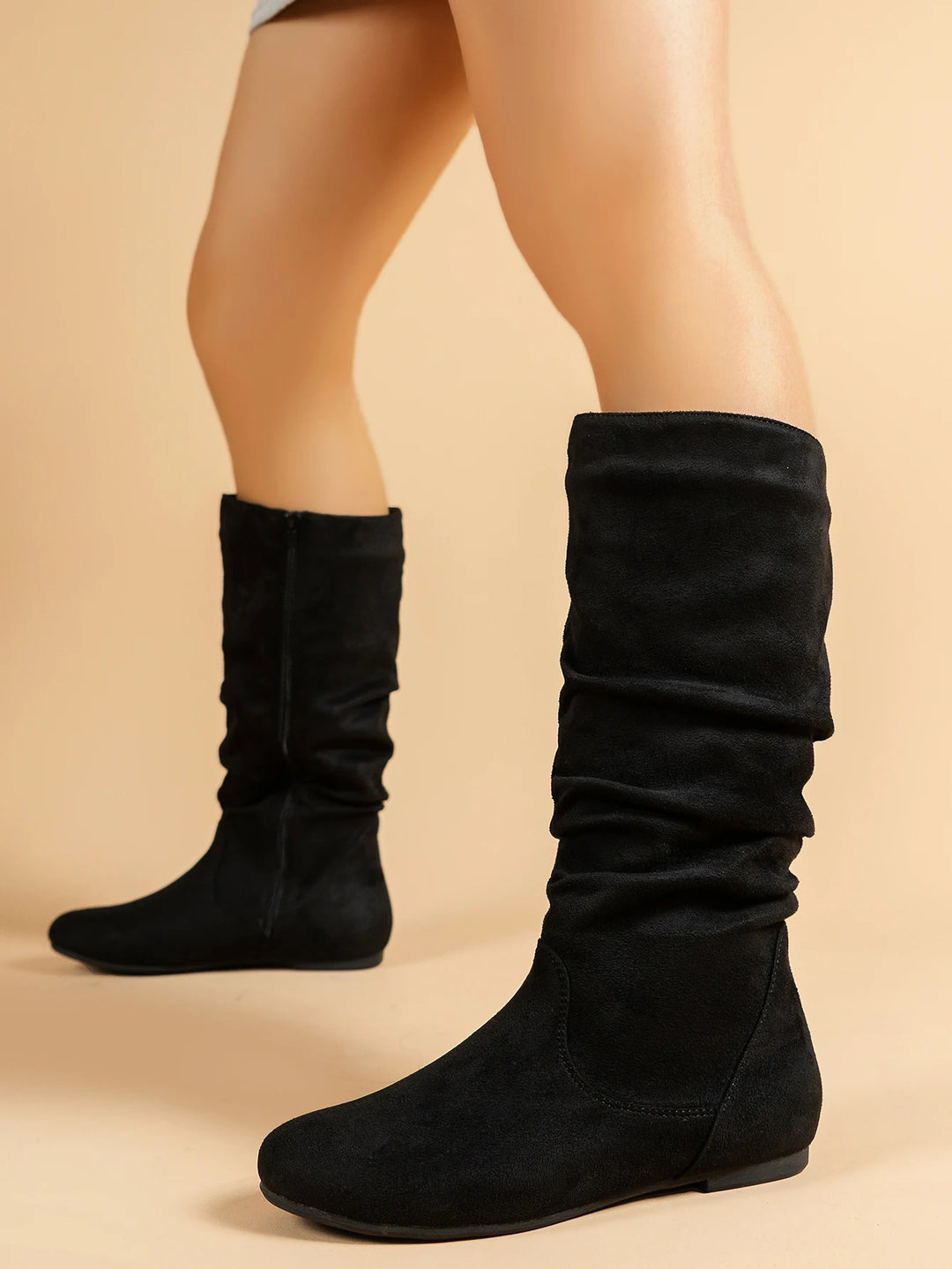 Berska Boots | Elegante comfortabele dijhoogte laarzen met platte zool