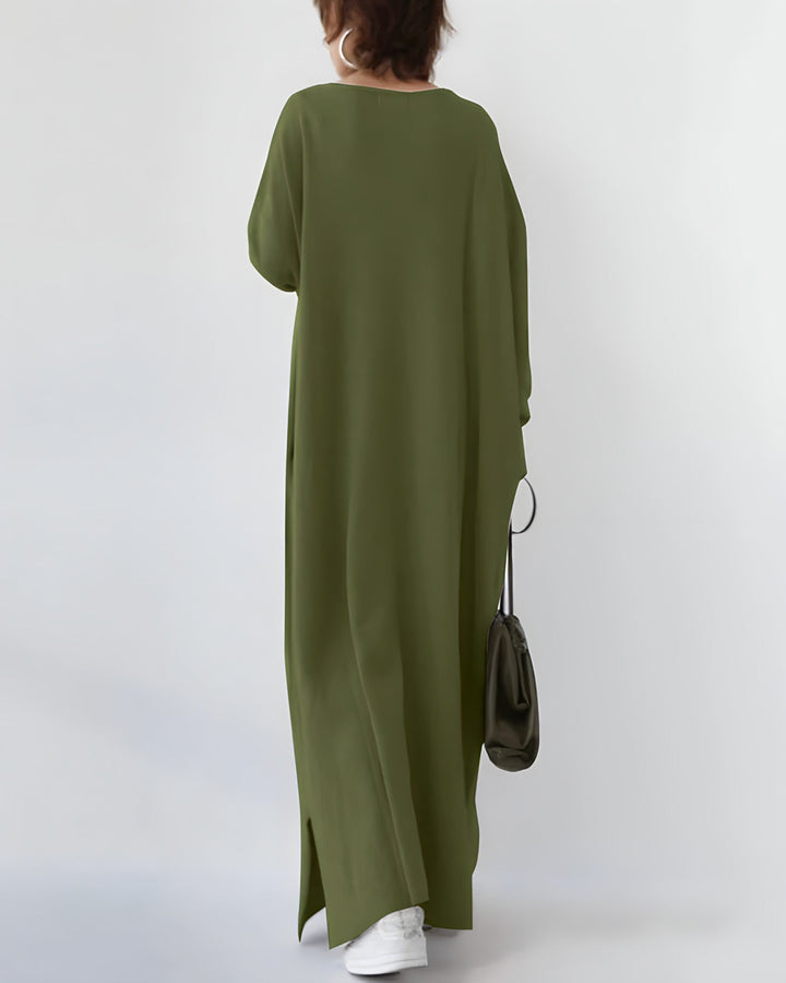 Fabienne Chapo Sweater-Jurk | Elegante retro oversized lange trui met V-hals voor dames