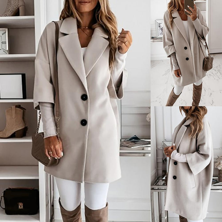 COSS Mantel | Elegante trendy oversized double breasted lange jas voor vrouwen