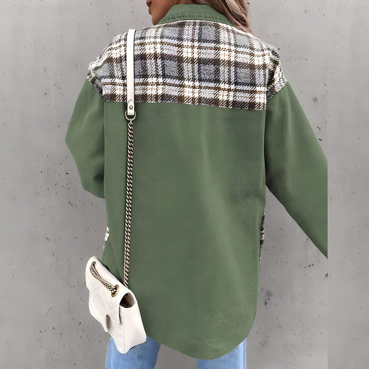 Lauren Plaid Jacket | Trendy oversized geruite jas voor dames met knoopsluiting