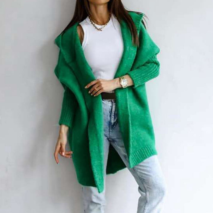 Zalana comfy vest | Comfortabel zacht gebreid oversized vest voor dames met capuchon